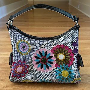 Isabella Fiore Vintage Floral Beaded Handbag